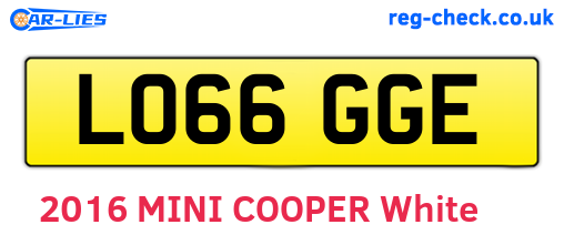 LO66GGE are the vehicle registration plates.