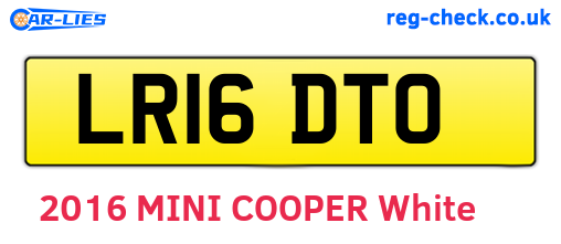 LR16DTO are the vehicle registration plates.