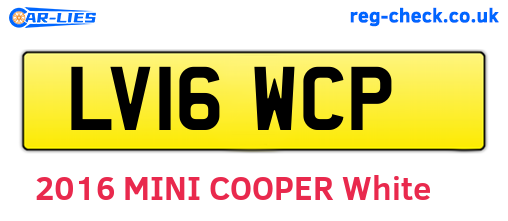 LV16WCP are the vehicle registration plates.