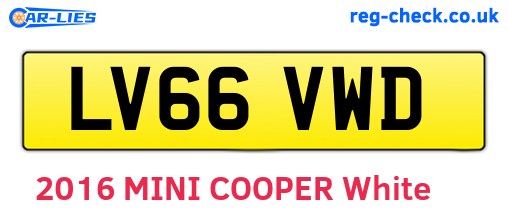 LV66VWD are the vehicle registration plates.