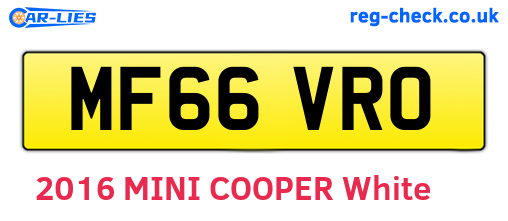 MF66VRO are the vehicle registration plates.
