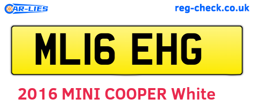 ML16EHG are the vehicle registration plates.