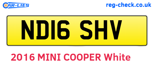 ND16SHV are the vehicle registration plates.