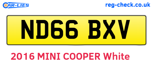 ND66BXV are the vehicle registration plates.