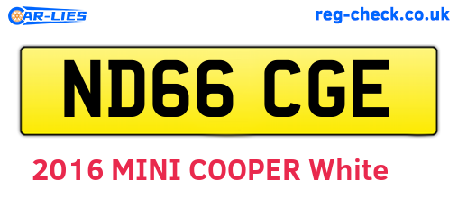 ND66CGE are the vehicle registration plates.