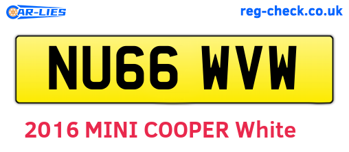 NU66WVW are the vehicle registration plates.