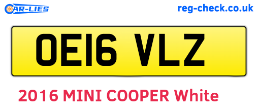 OE16VLZ are the vehicle registration plates.