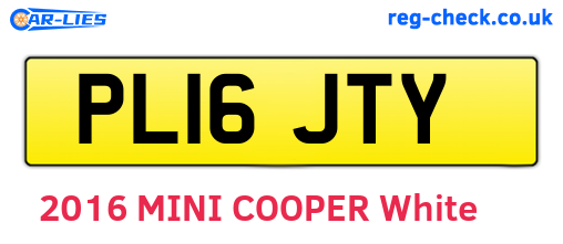 PL16JTY are the vehicle registration plates.