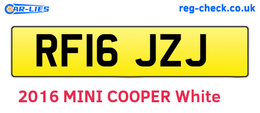 RF16JZJ are the vehicle registration plates.