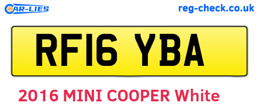RF16YBA are the vehicle registration plates.