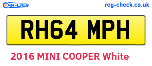 RH64MPH are the vehicle registration plates.
