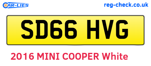 SD66HVG are the vehicle registration plates.