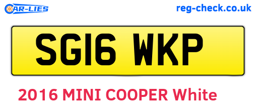 SG16WKP are the vehicle registration plates.