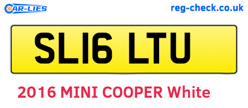 SL16LTU are the vehicle registration plates.