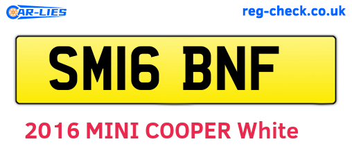 SM16BNF are the vehicle registration plates.
