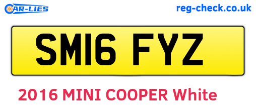 SM16FYZ are the vehicle registration plates.