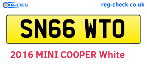 SN66WTO are the vehicle registration plates.