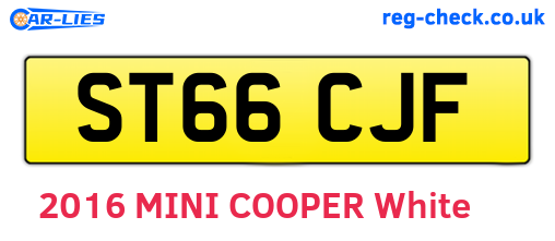 ST66CJF are the vehicle registration plates.