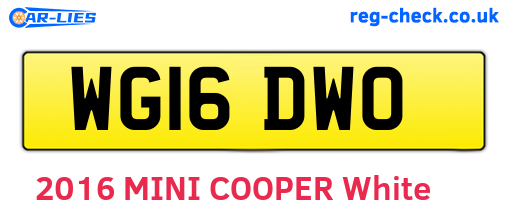 WG16DWO are the vehicle registration plates.