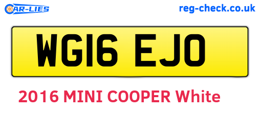 WG16EJO are the vehicle registration plates.