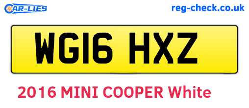 WG16HXZ are the vehicle registration plates.