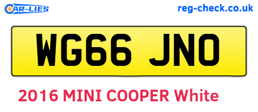 WG66JNO are the vehicle registration plates.