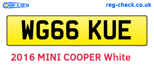 WG66KUE are the vehicle registration plates.