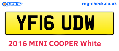 YF16UDW are the vehicle registration plates.