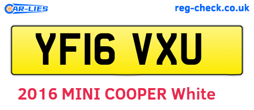 YF16VXU are the vehicle registration plates.