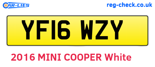 YF16WZY are the vehicle registration plates.