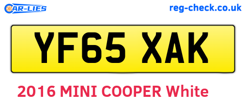 YF65XAK are the vehicle registration plates.