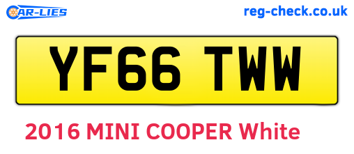 YF66TWW are the vehicle registration plates.