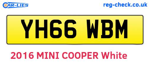 YH66WBM are the vehicle registration plates.