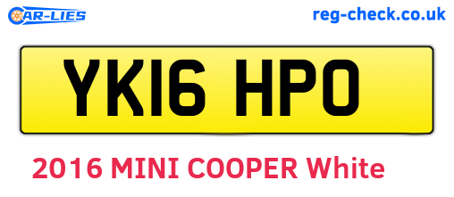 YK16HPO are the vehicle registration plates.