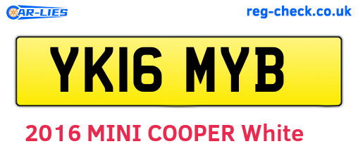 YK16MYB are the vehicle registration plates.