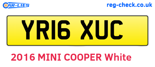 YR16XUC are the vehicle registration plates.