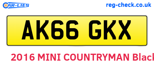 AK66GKX are the vehicle registration plates.