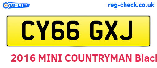 CY66GXJ are the vehicle registration plates.
