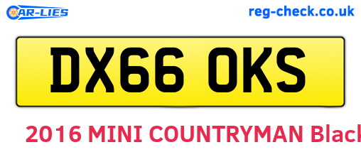 DX66OKS are the vehicle registration plates.