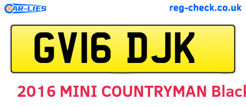 GV16DJK are the vehicle registration plates.