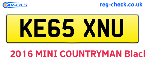 KE65XNU are the vehicle registration plates.