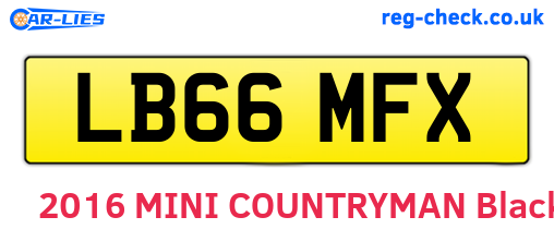 LB66MFX are the vehicle registration plates.
