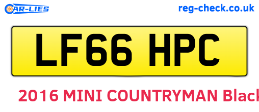 LF66HPC are the vehicle registration plates.