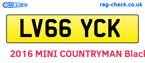LV66YCK are the vehicle registration plates.