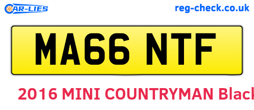 MA66NTF are the vehicle registration plates.
