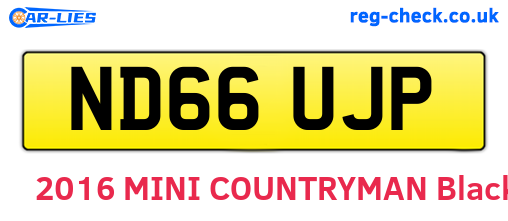 ND66UJP are the vehicle registration plates.