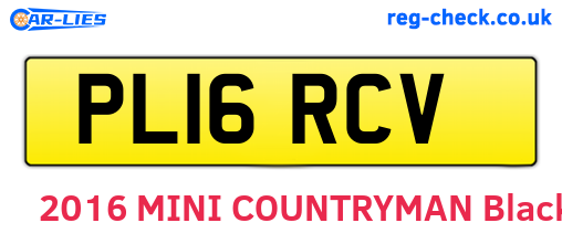 PL16RCV are the vehicle registration plates.