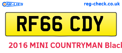 RF66CDY are the vehicle registration plates.