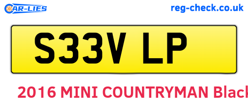 S33VLP are the vehicle registration plates.