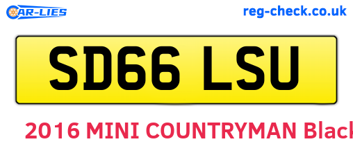 SD66LSU are the vehicle registration plates.
